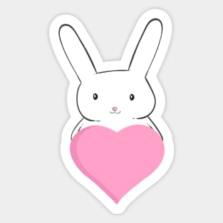 Heart bunny Sticker